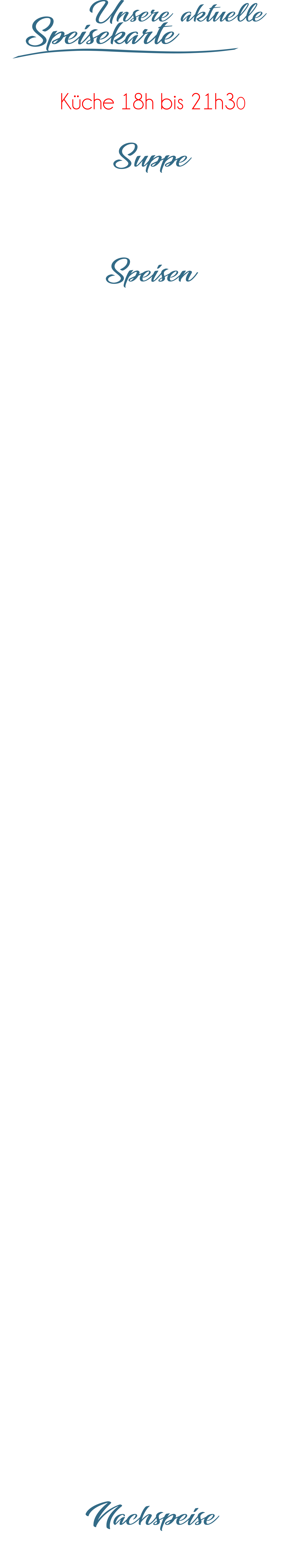 Speisekarte homepage