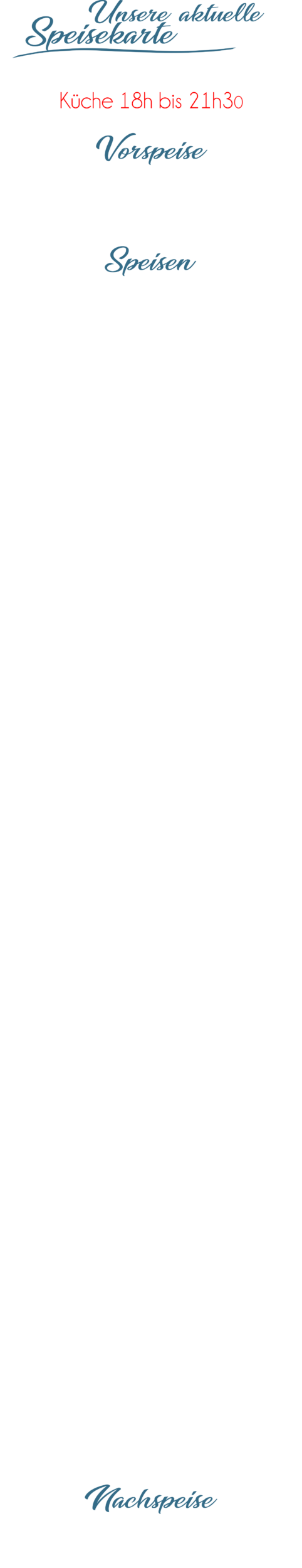 Speisekarte homepage
