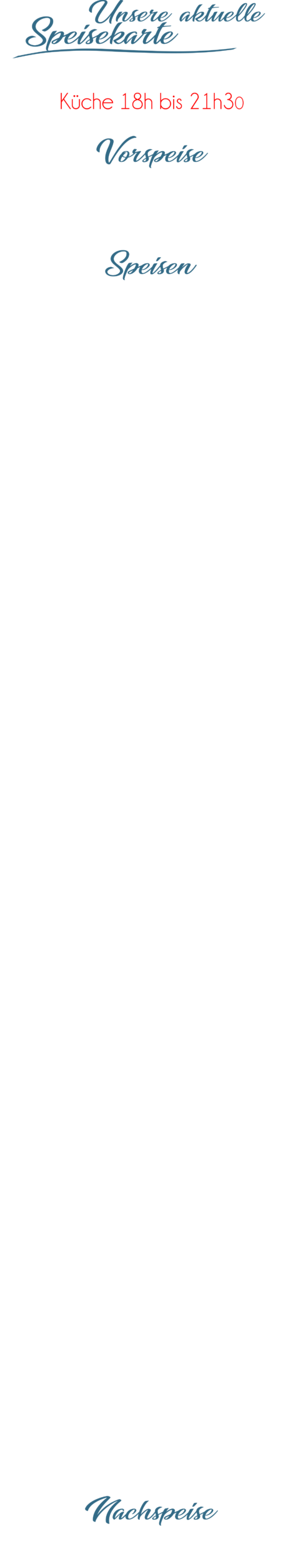Speisekarte homepage