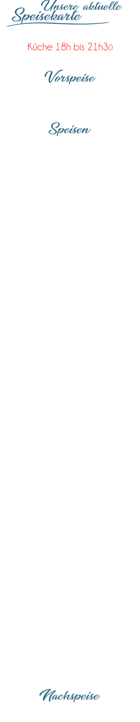 Speisekarte homepage