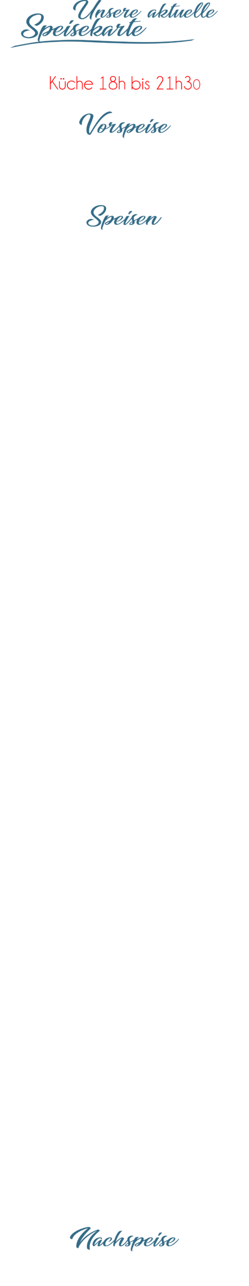 Speisekarte homepage