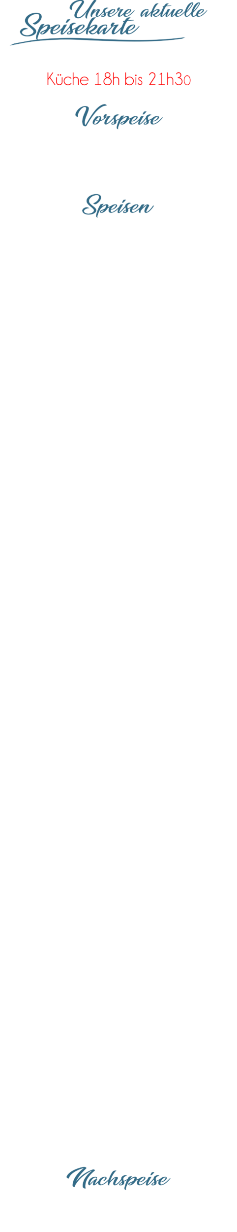 Speisekarte homepage