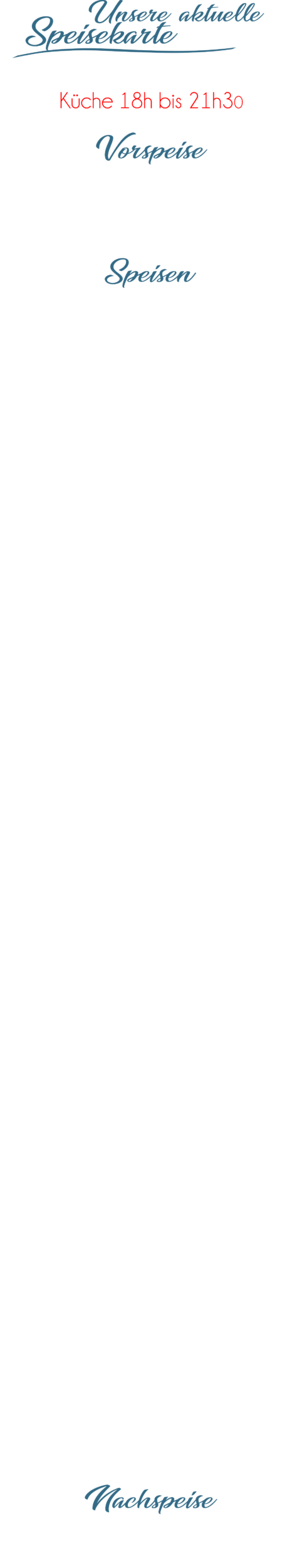 Speisekarte homepage