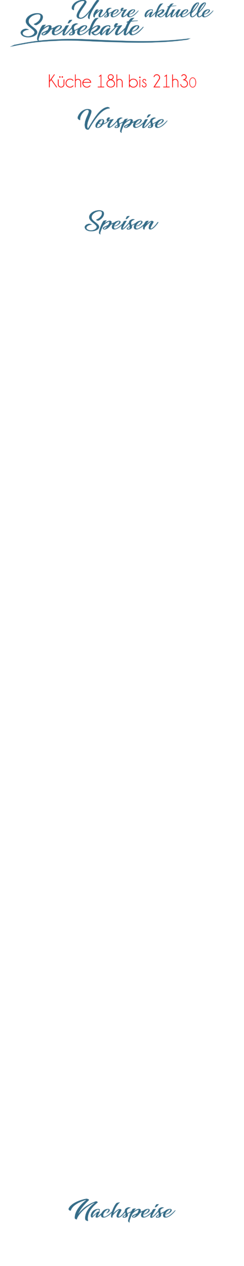 Speisekarte homepage