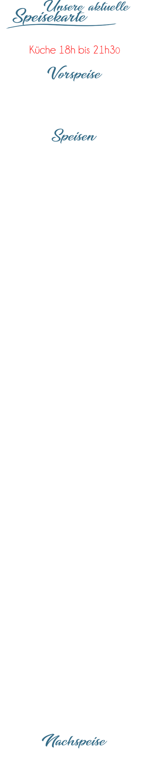 Speisekarte homepage