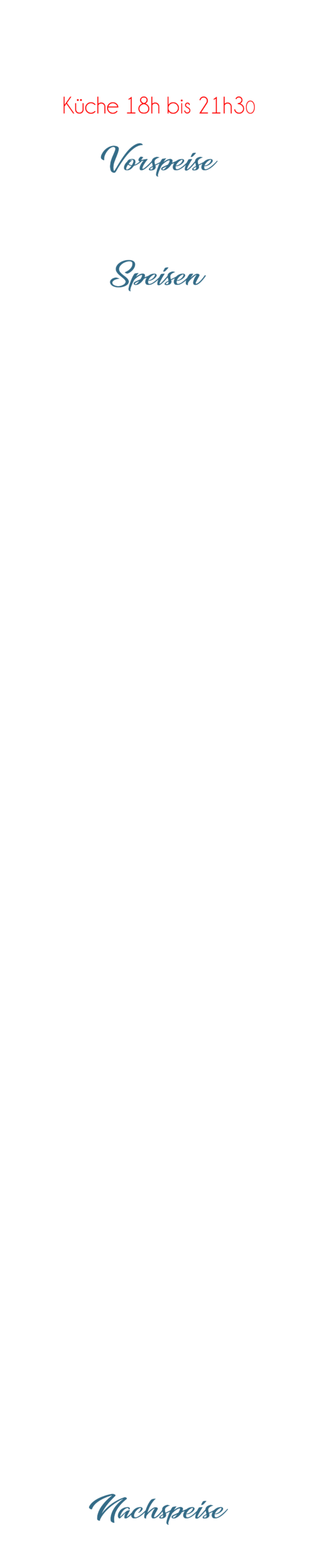 Speisekarte homepage