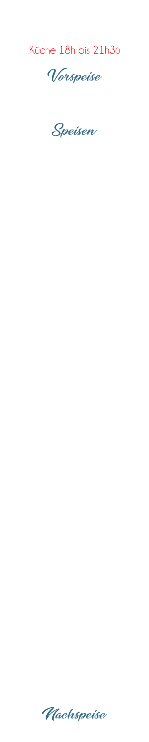 Speisekarte homepage