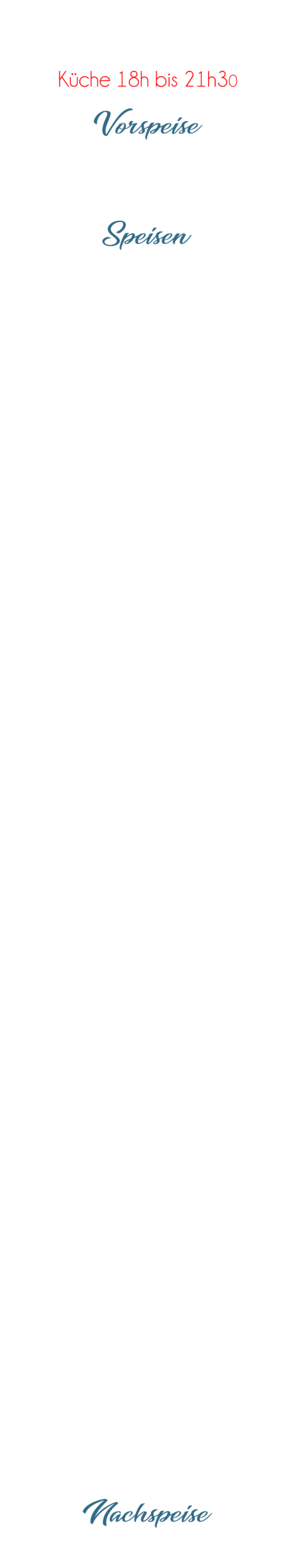 Speisekarte homepage
